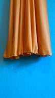 Vintage 1970s Golden Satin Nightgown With Lace & Floral Appliqué