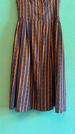 Vintage 1980s Striped Cotton Dirndl Dress by Alphorn