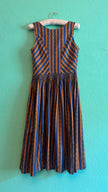 Vintage 1980s Striped Cotton Dirndl Dress by Alphorn