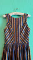 Vintage 1980s Striped Cotton Dirndl Dress by Alphorn