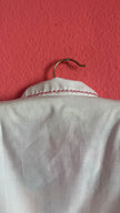 Vintage 1970s White Cotton Hungarian Embroidered Blouse