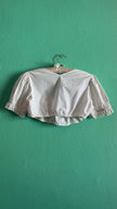 Vintage 1970s White Cotton Lace Dirndl Blouse