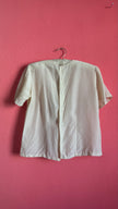 Vintage 1980s Ivory Lace Ruffle Blouse