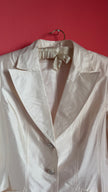 Vintage 1990s Ivory Silk Tailored Blazer