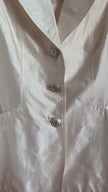 Vintage 1990s Ivory Silk Tailored Blazer