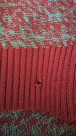 Vintage 1980s Burgundy & Teal Virgin Wool Knit Set by Saint Laurent Rive Gauche