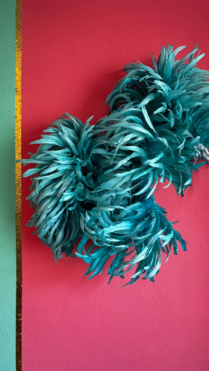 Turquoise Rooster Feather Boa | 2.2m Statement Piece