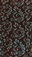 Vintage 1980s Black Sequin Blouse And Teal Trouser Set