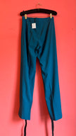 Vintage 1980s Black Sequin Blouse And Teal Trouser Set