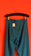 Vintage 1980s Black Sequin Blouse And Teal Trouser Set