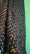 Vintage 1980s Black Sequin Midi Evening Dress