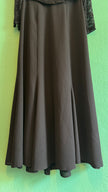 Vintage 1980s Augustat Black Beaded Evening Dress