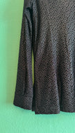 Vintage 1990s Black Mesh Shirt And Cream Side Stripe Trouser Set
