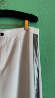 Vintage 1990s Black Mesh Shirt And Cream Side Stripe Trouser Set