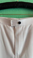 Vintage 1990s Black Mesh Shirt And Cream Side Stripe Trouser Set