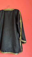 Vintage 1980s Black Jacket With Gold Braided Trim