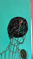 Vintage 1980s Black Sequin Turban Hat