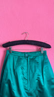 Vintage 1990s Amarotico Emerald Green Silk Pencil Skirt