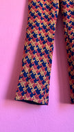 Vintage 1990s Wool Jacquard Trousers With Geometric Pattern