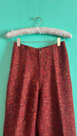 Vintage Estimated 1990s Red Bouclé Wool Trousers