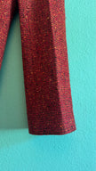 Vintage Estimated 1990s Red Bouclé Wool Trousers