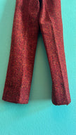 Vintage Estimated 1990s Red Bouclé Wool Trousers