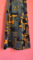 Vintage 1970s Grey Velvet Geometric Maxi Skirt