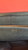 Vintage 1930s Shortite Black Leather Evening Bag Made In USA