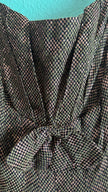 Vintage 1960s Green Metallic Thread Cocktail Dress