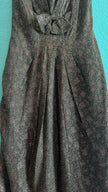 Vintage 1960s Green Metallic Thread Cocktail Dress