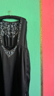 Vintage 1920s Black Embroidered Flapper Dress