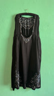 Vintage 1920s Black Embroidered Flapper Dress