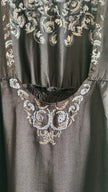Vintage 1920s Black Embroidered Flapper Dress