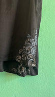 Vintage 1920s Black Embroidered Flapper Dress