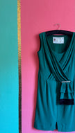 Vintage 1980s Schröder Wulf Green Wool Dress