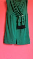 Vintage 1980s Schröder Wulf Green Wool Dress