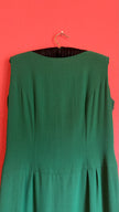 Vintage 1980s Schröder Wulf Green Wool Dress