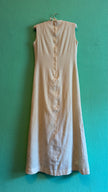 Vintage 1970s Cream Wool Cotton Paisley Embroidered Maxi Dress