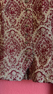 Vintage 1970s Dietrich Burgundy Brocade And Velvet Dirndl Set
