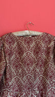Vintage 1970s Dietrich Burgundy Brocade And Velvet Dirndl Set