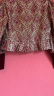 Vintage 1970s Dietrich Burgundy Brocade And Velvet Dirndl Set