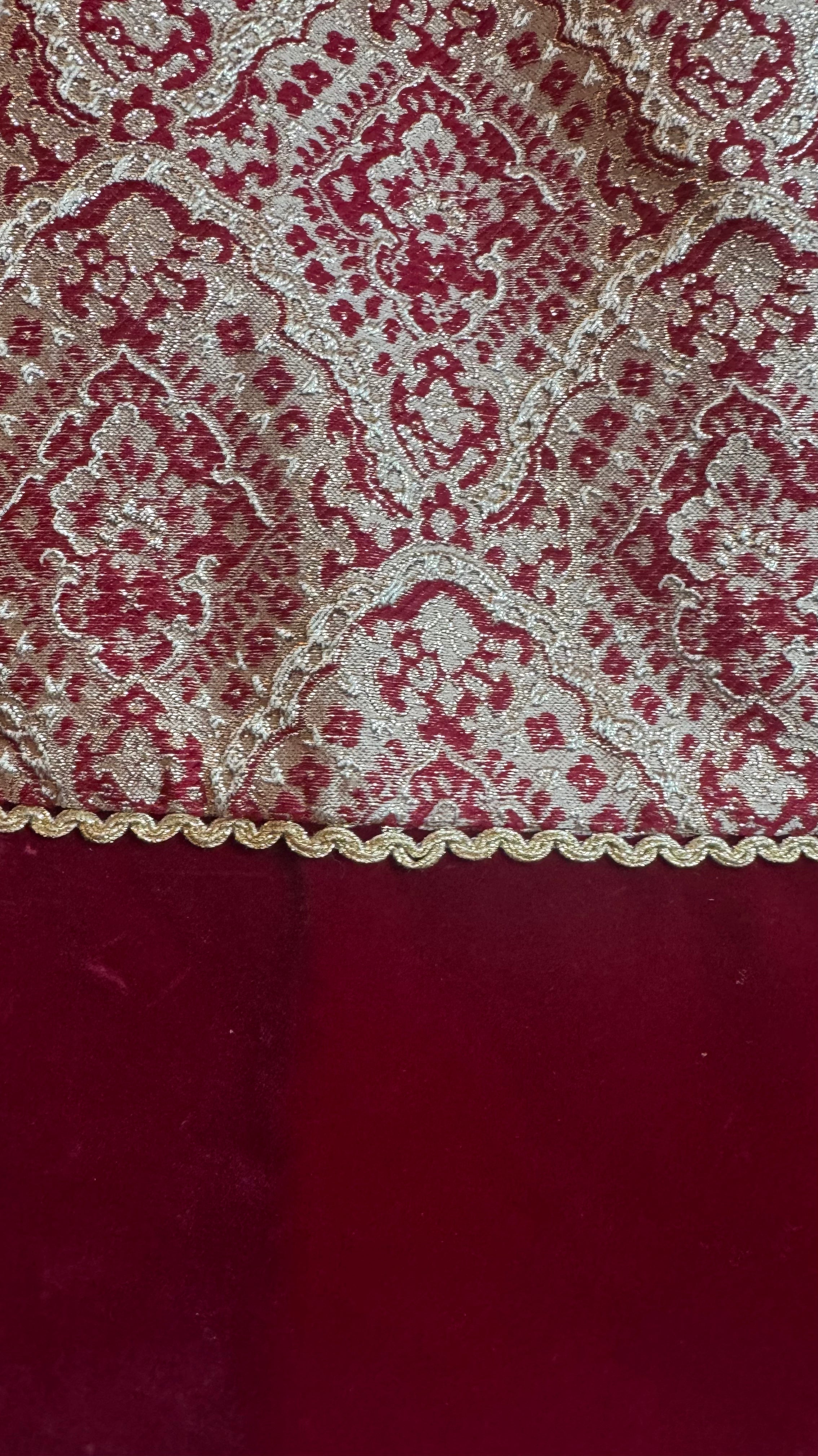 Vintage 1970s Dietrich Burgundy Brocade And Velvet Dirndl Set