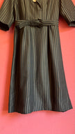 Vintage 1980s Striped Cotton Blend Shirt Dress