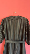Vintage 1980s Striped Cotton Blend Shirt Dress