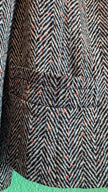 Vintage 1980s Tricosa Wool Acrylic Herringbone Skirt Suit Set