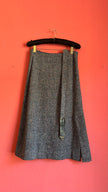Vintage 1980s Tricosa Wool Acrylic Herringbone Skirt Suit Set