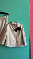 Vintage 1980s Cream Wool Blend Skirt Suit Set By Exquisit + Chic
