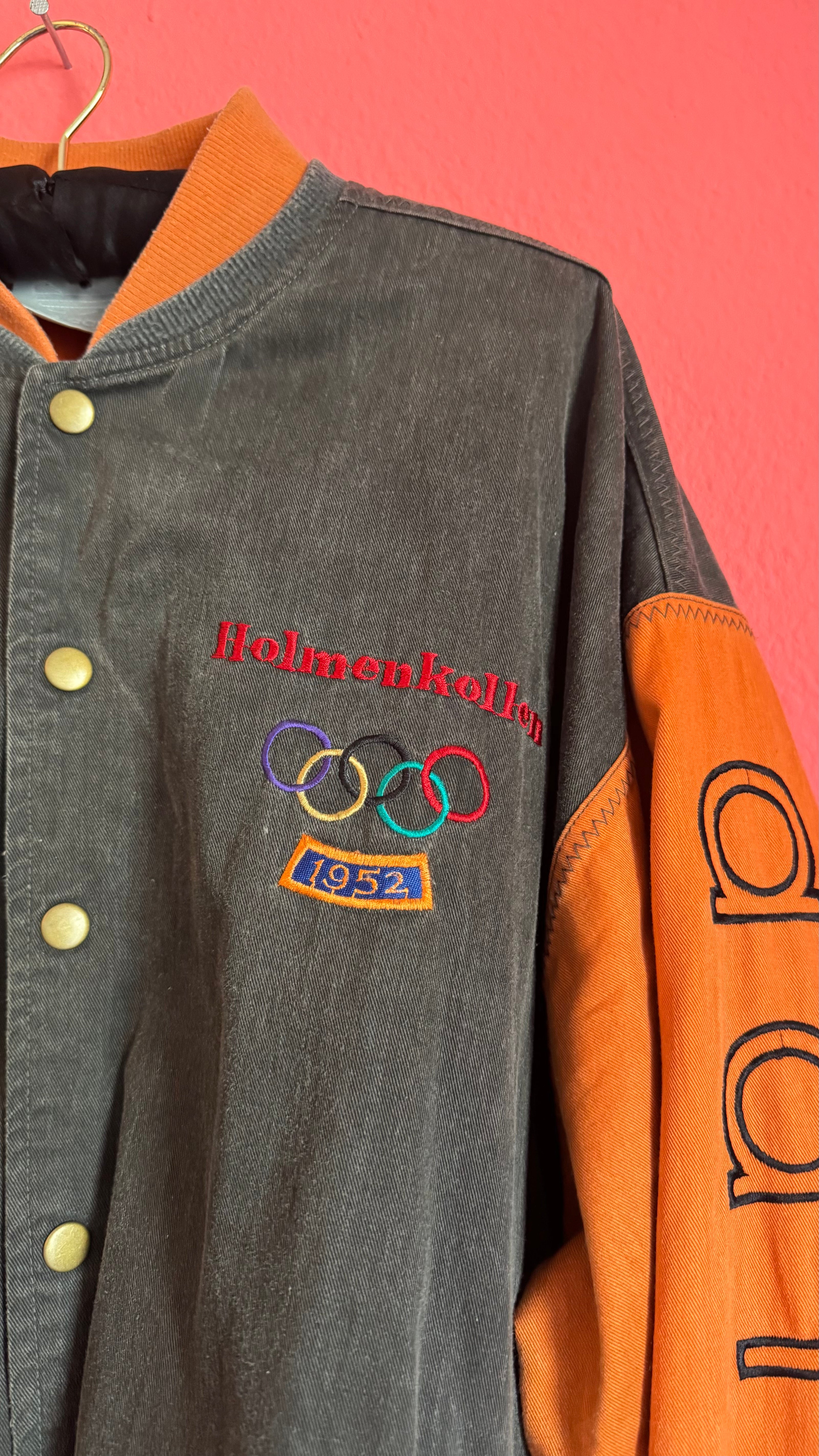 Vintage 1980s Adidas Oslo 1952 Olympic Bomber Jacket