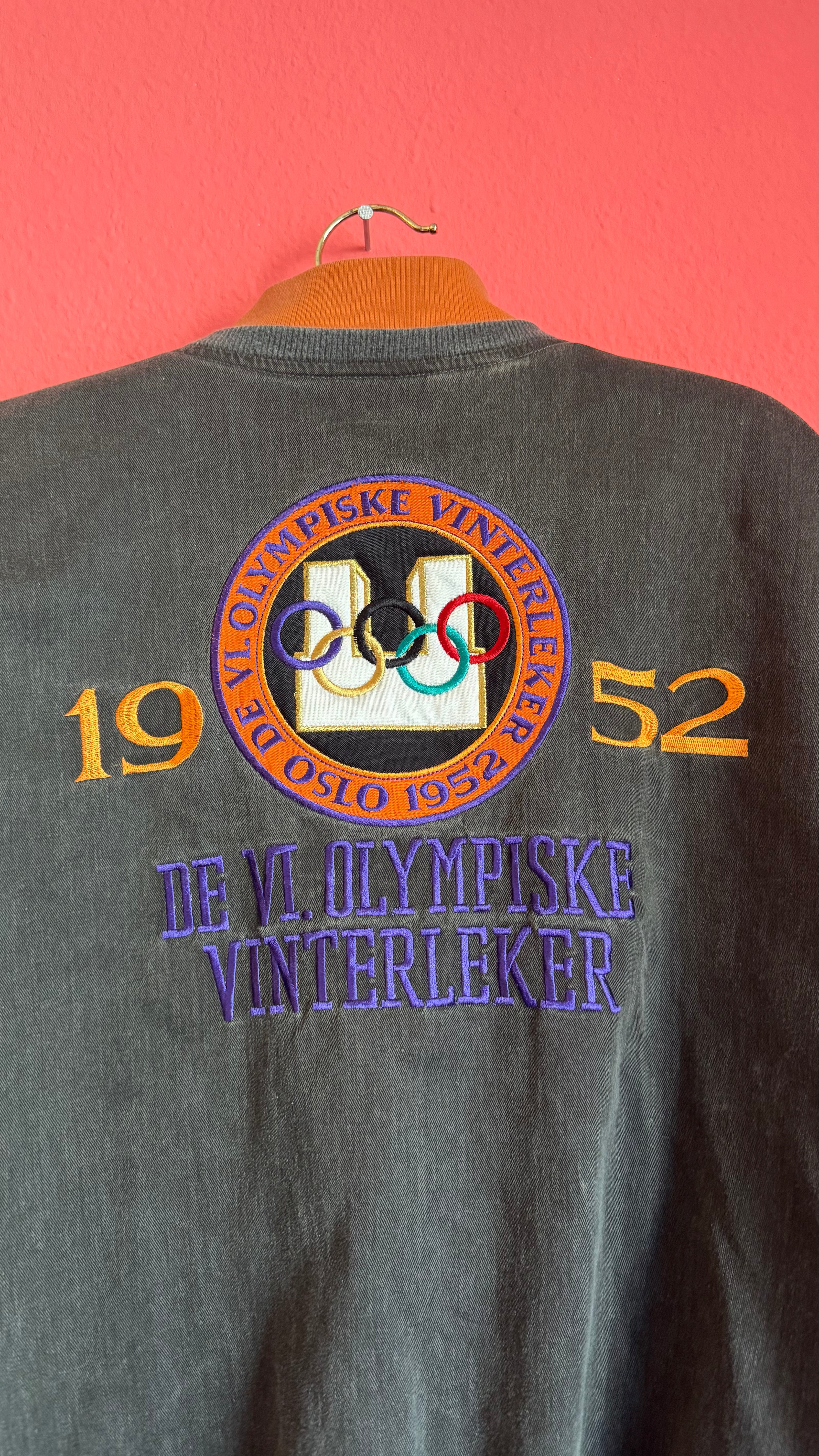 Vintage 1980s Adidas Oslo 1952 Olympic Bomber Jacket