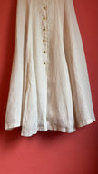 Vintage 1990s Escada Ivory Linen And Silk Button-Front Dress